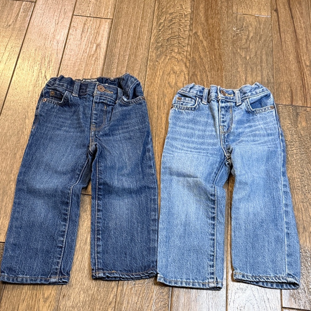 The Children's Place Dark and Light Blue Jeans Set